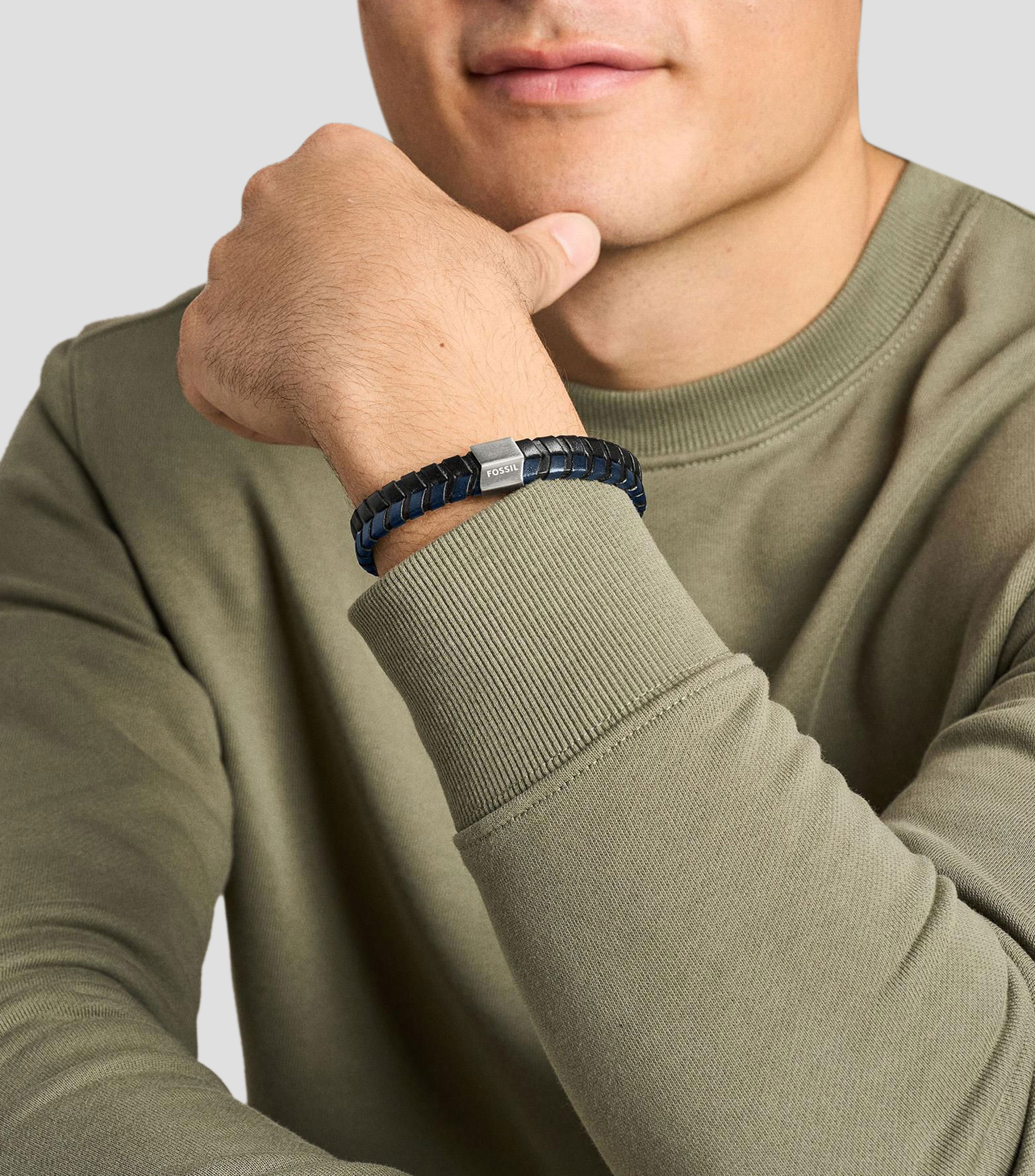 Pulsera Negra Woven Hombre